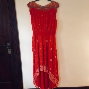 Anthropologie Chelsea & Violet Orange Dress